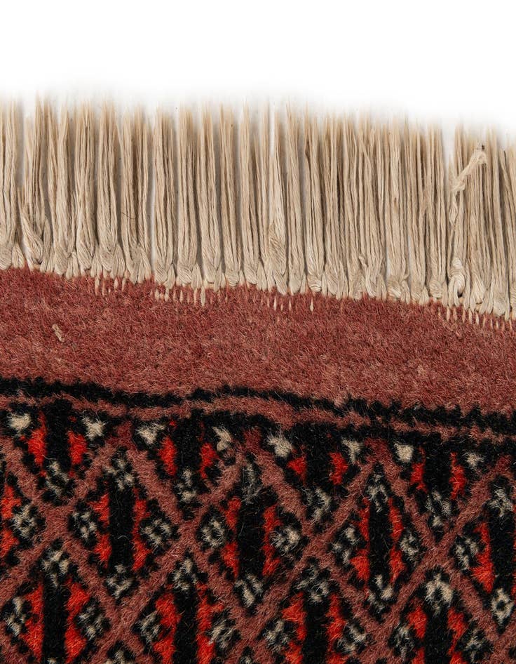 Detail image of  4' 3 x 5' 10  Hand Knotted Bokhara Oriental Wool Rug