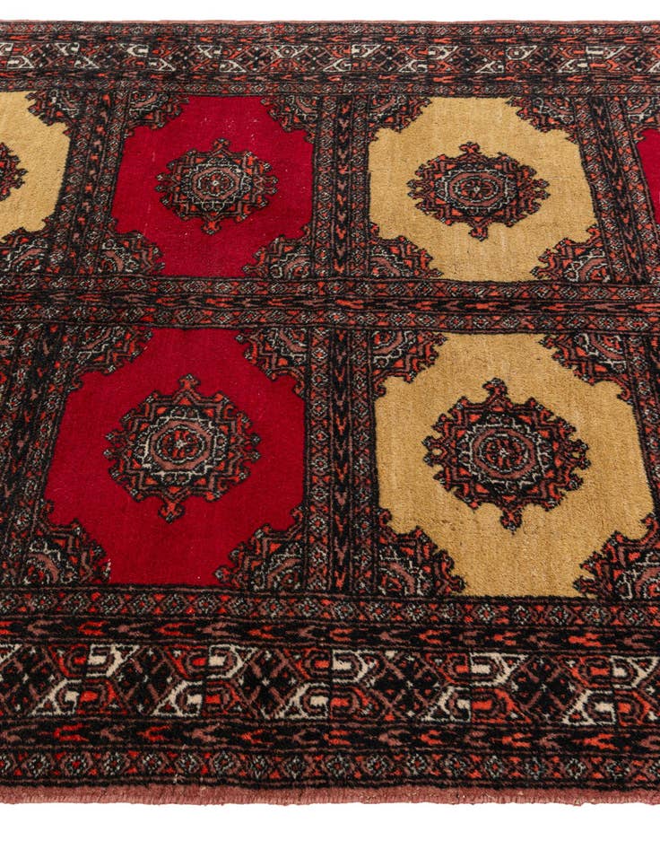 Detail image of  4' 3 x 5' 10  Hand Knotted Bokhara Oriental Wool Rug