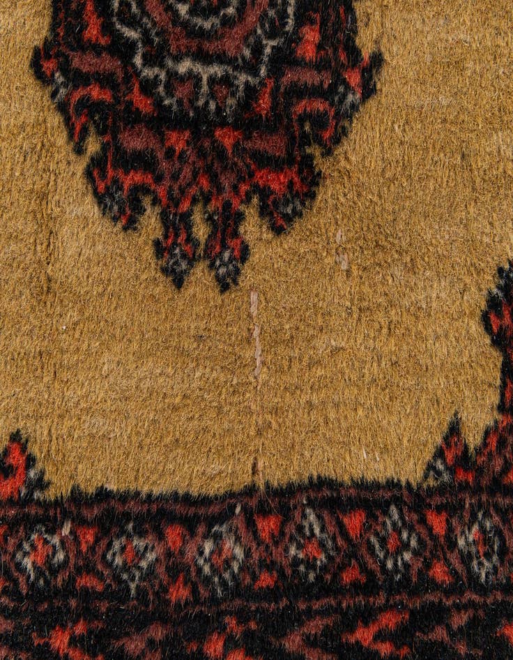 Detail image of  4' 3 x 5' 10  Hand Knotted Bokhara Oriental Wool Rug