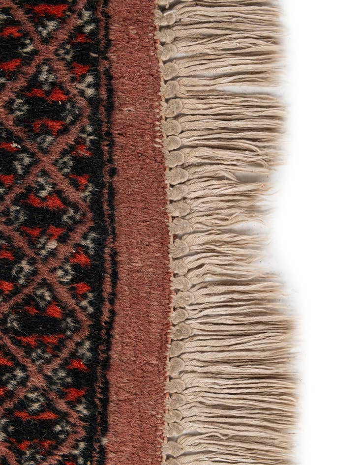 Detail image of  4' 3 x 5' 10  Hand Knotted Bokhara Oriental Wool Rug