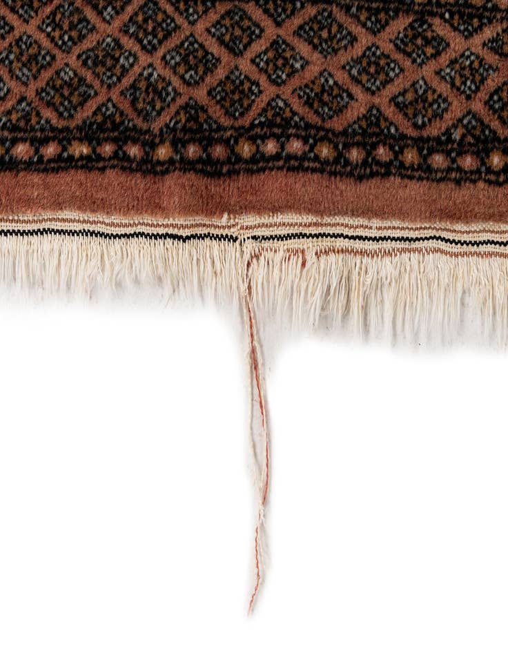 Detail image of  4' 3 x 6' 1  Hand Knotted Bokhara Oriental Wool Rug