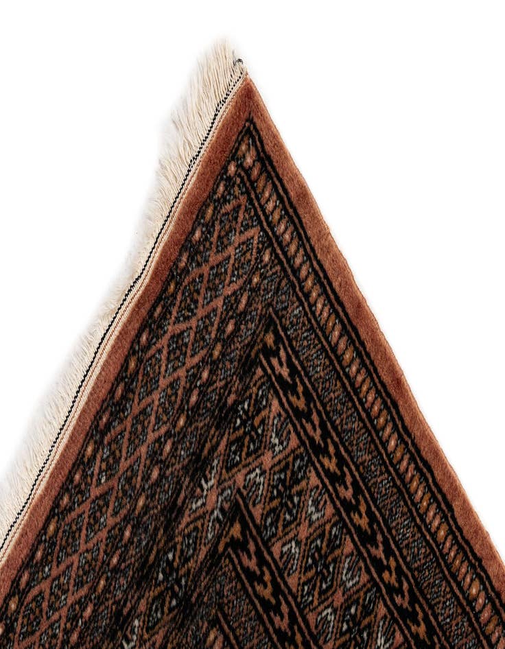 Detail image of  4' 3 x 6' 1  Hand Knotted Bokhara Oriental Wool Rug