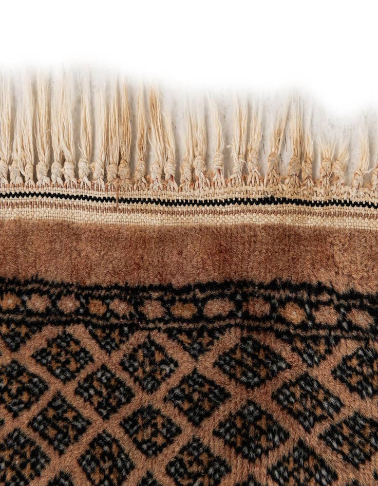 Detail image of  4' 3 x 6' 1  Hand Knotted Bokhara Oriental Wool Rug