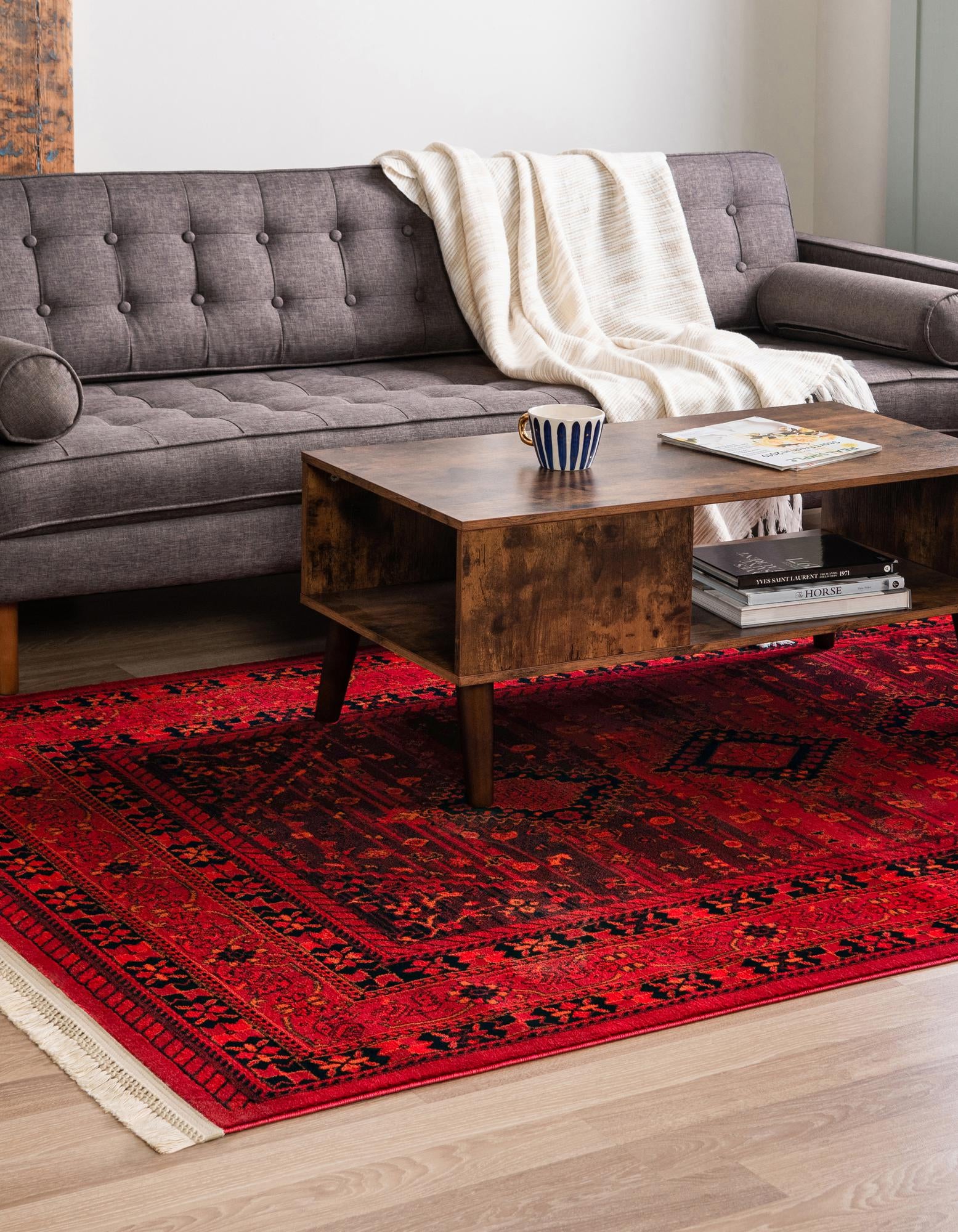 Red 10' x 14' Bokhara Rug | Rugs.com