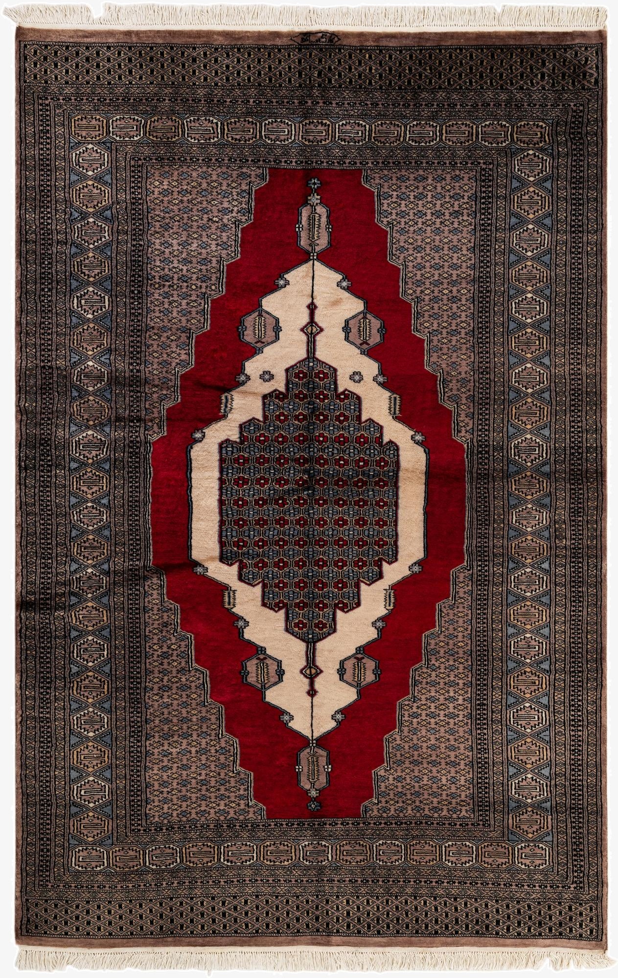  5' 2 x 7' 11  Hand Knotted Bokhara Oriental Wool Rug