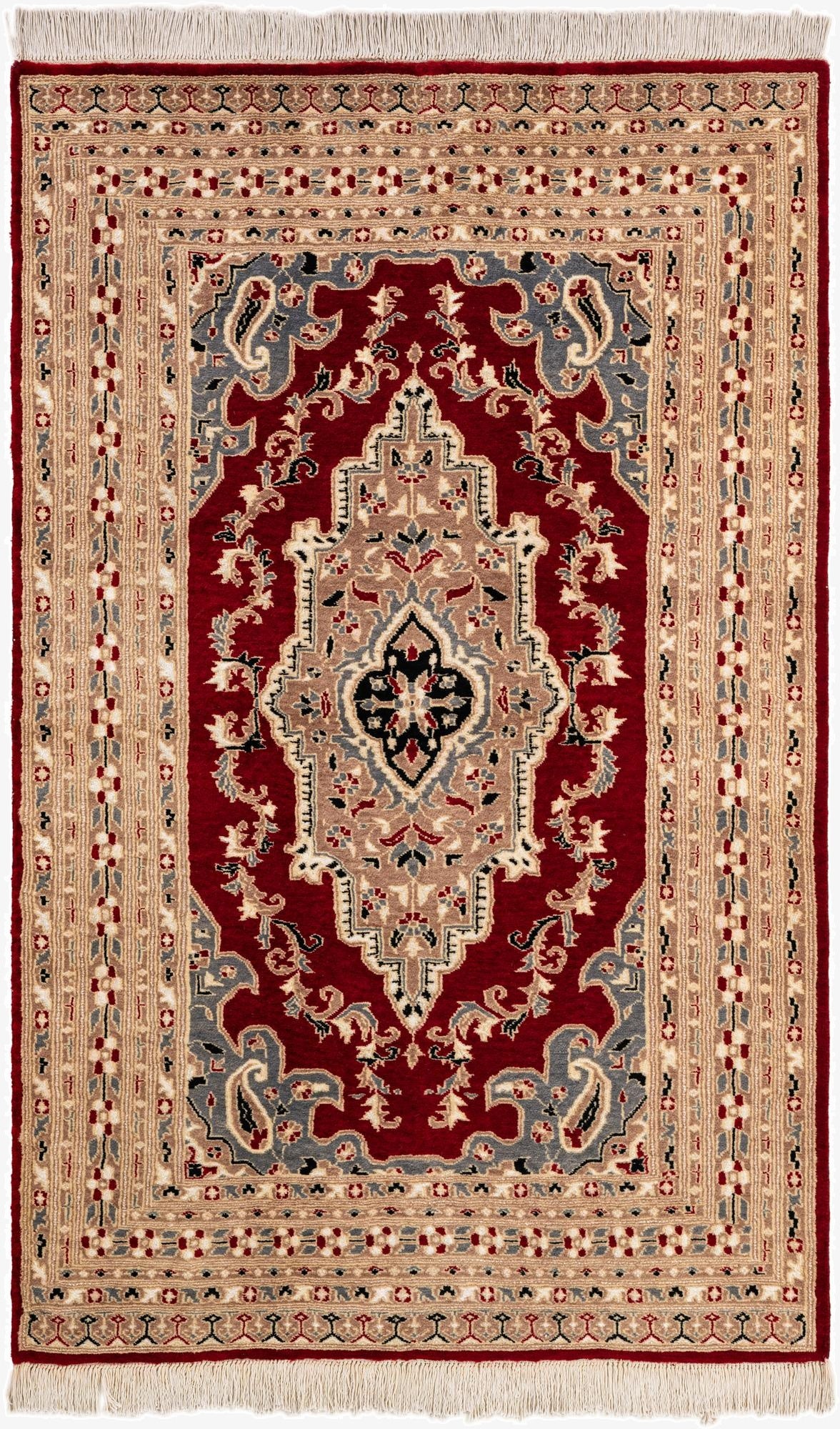  4' 2 x 6' 6  Hand Knotted Bokhara Oriental Rug