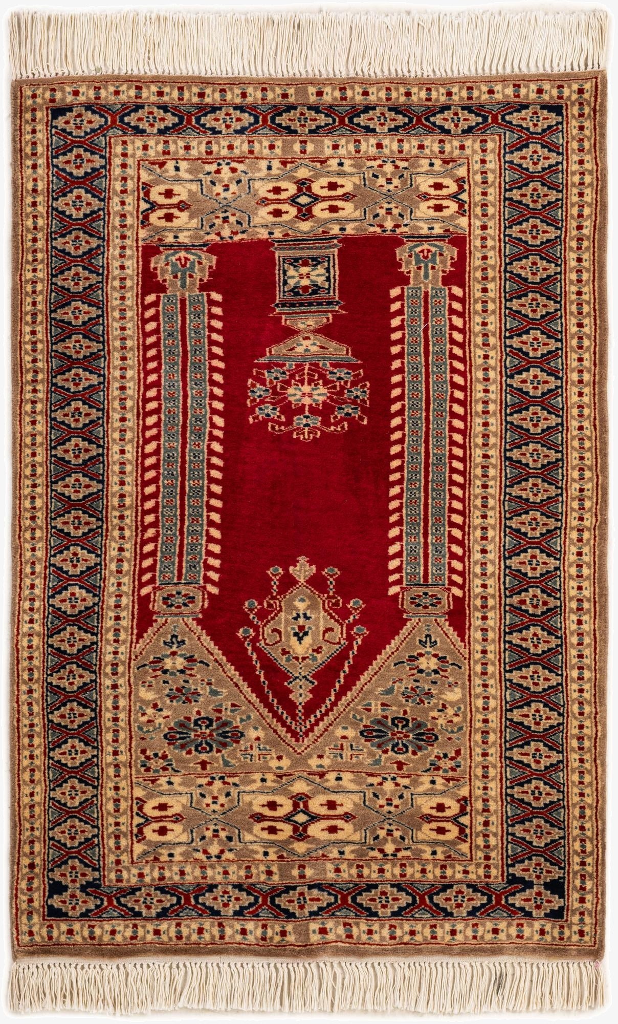  2' 8 x 3' 11  Hand Knotted Bokhara Oriental Wool Rug