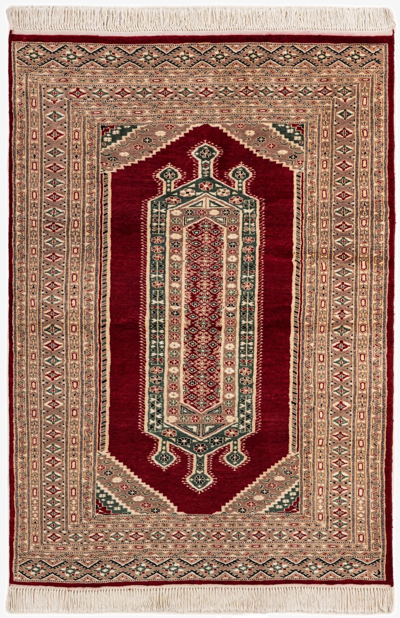  4' 3 x 6'  Hand Knotted Bokhara Oriental Rug