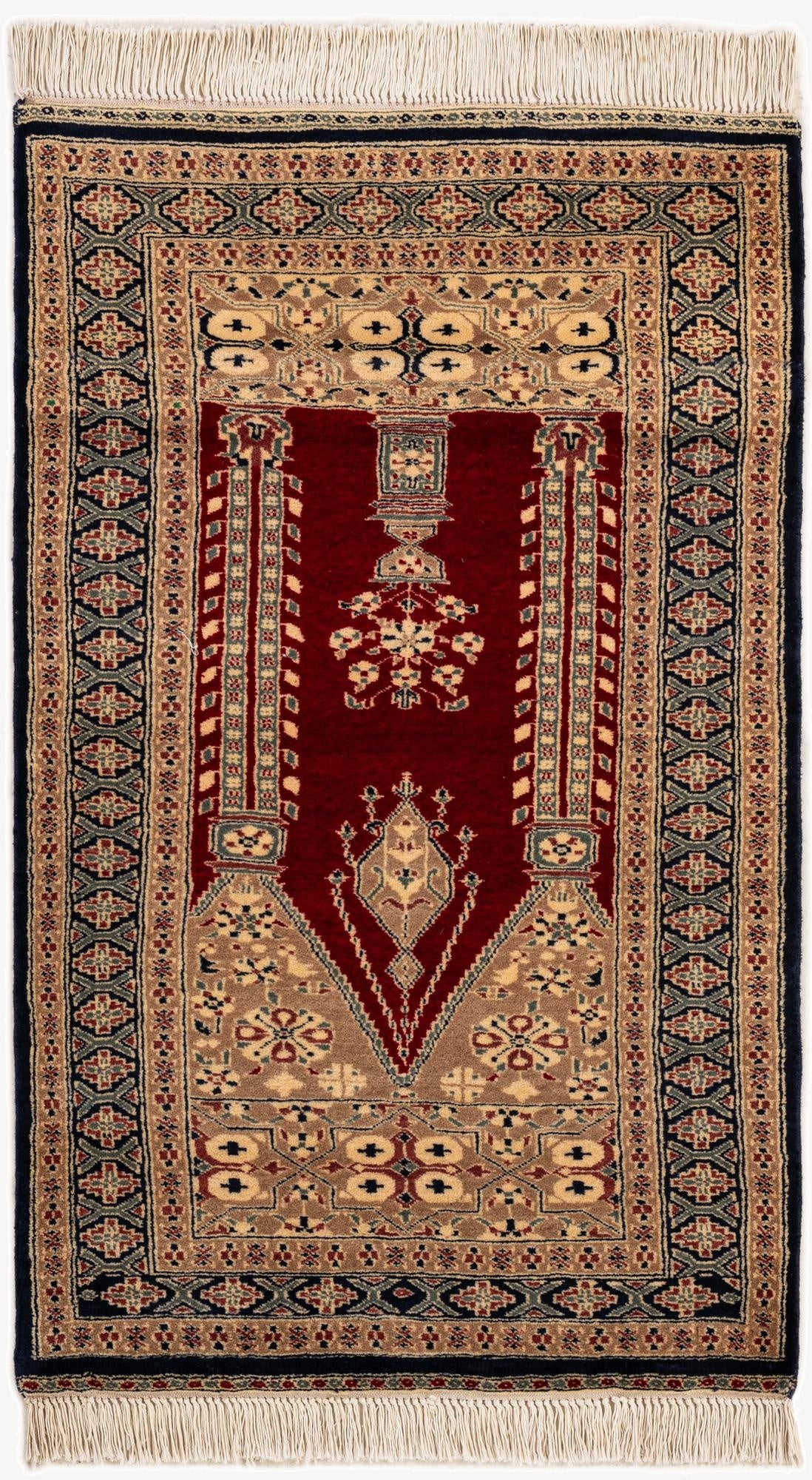  2' 8 x 4' 4  Hand Knotted Bokhara Oriental Wool Rug