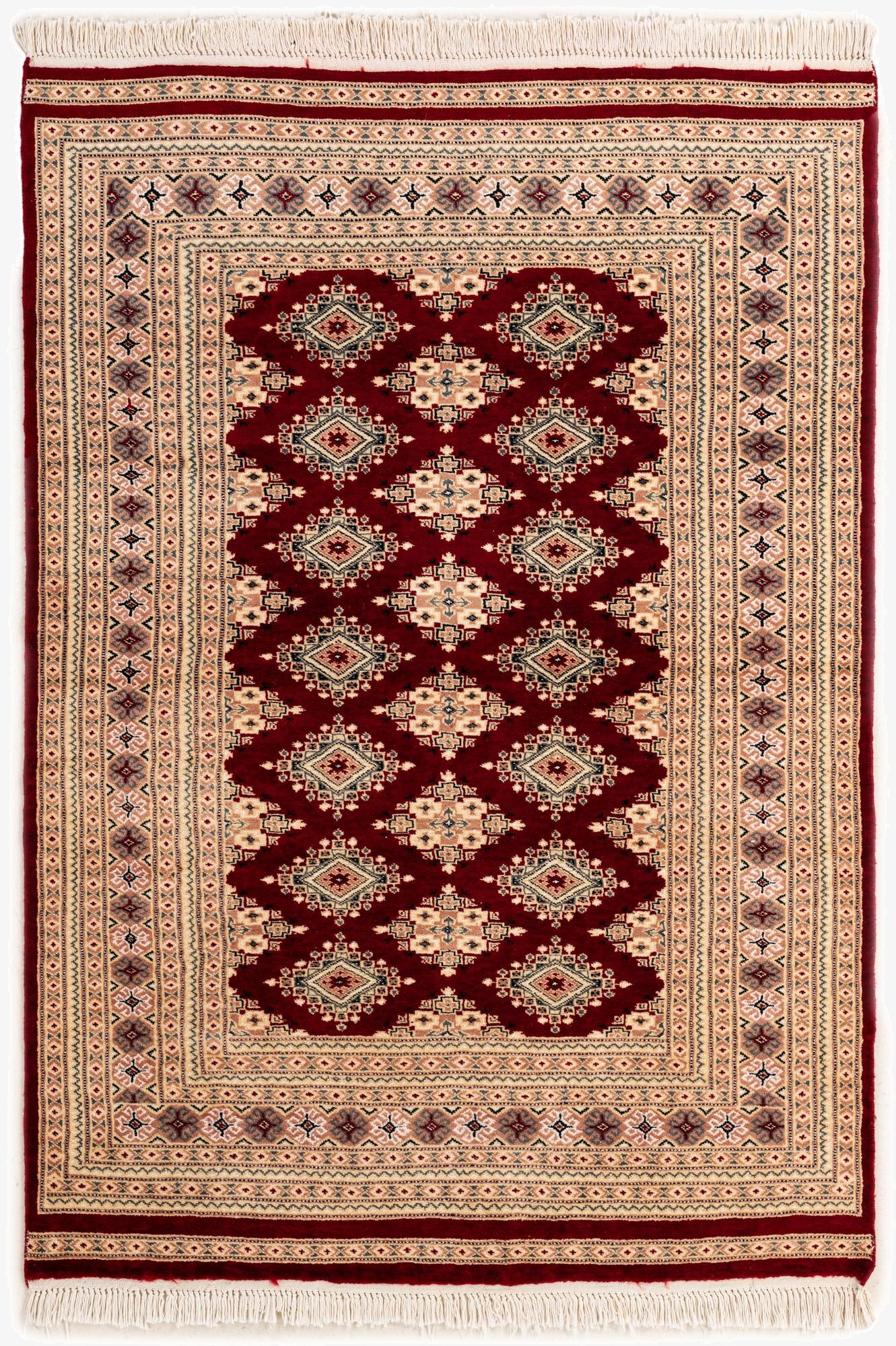  4' 3 x 6'  Hand Knotted Bokhara Rug