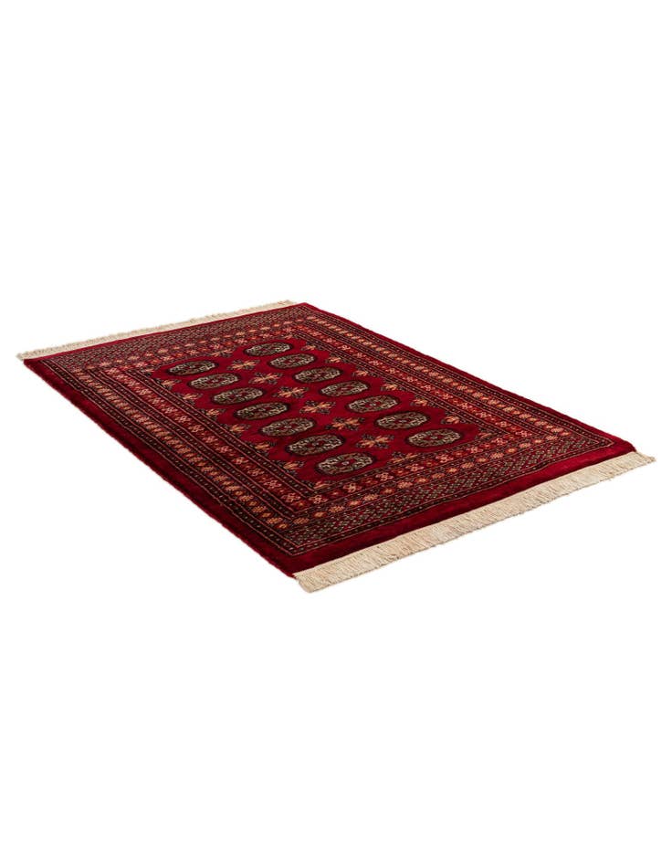 Detail image of  4' 3 x 6'  Hand Knotted BokharaTorkaman Persian Wool Rug