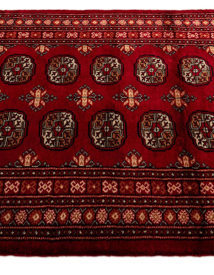 Detail image of  4' 3 x 6'  Hand Knotted BokharaTorkaman Persian Wool Rug