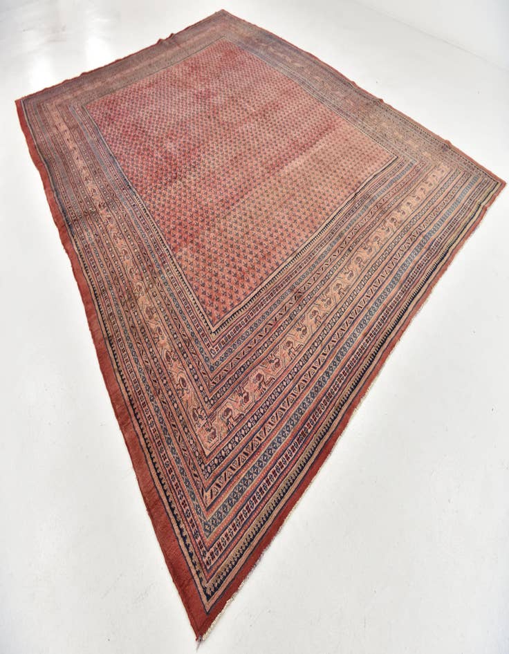 Detail image of  10' 10 x 13' 5  Hand Knotted Botemir Persian Wool Rug