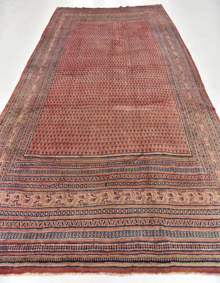 Detail image of  10' 10 x 13' 5  Hand Knotted Botemir Persian Wool Rug