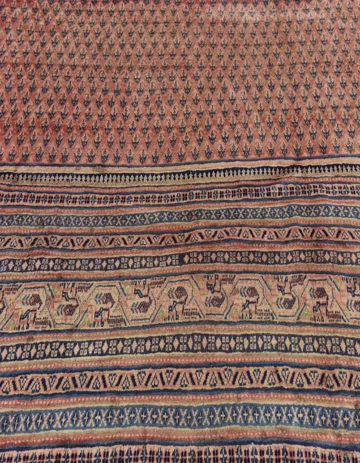 Detail image of  10' 10 x 13' 5  Hand Knotted Botemir Persian Wool Rug