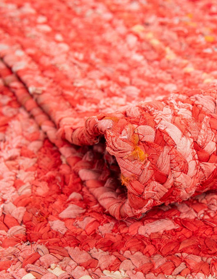 Detail image of  9' x 12' 2  Hand Braided Chindi Rug