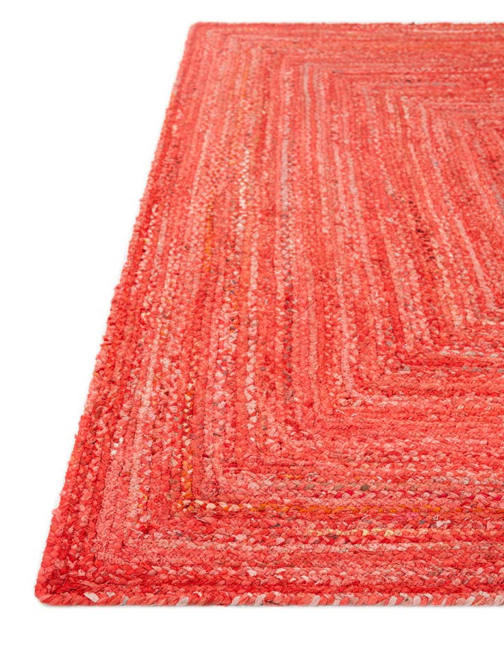 Detail image of  9' x 12' 2  Hand Braided Chindi Rug