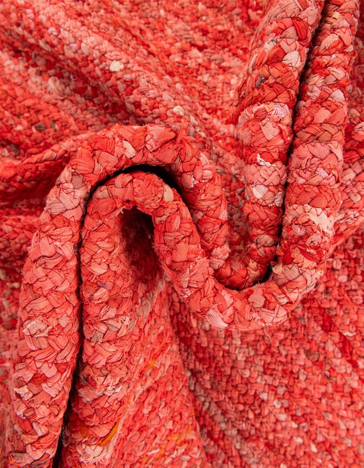 Detail image of  9' x 12' 2  Hand Braided Chindi Rug