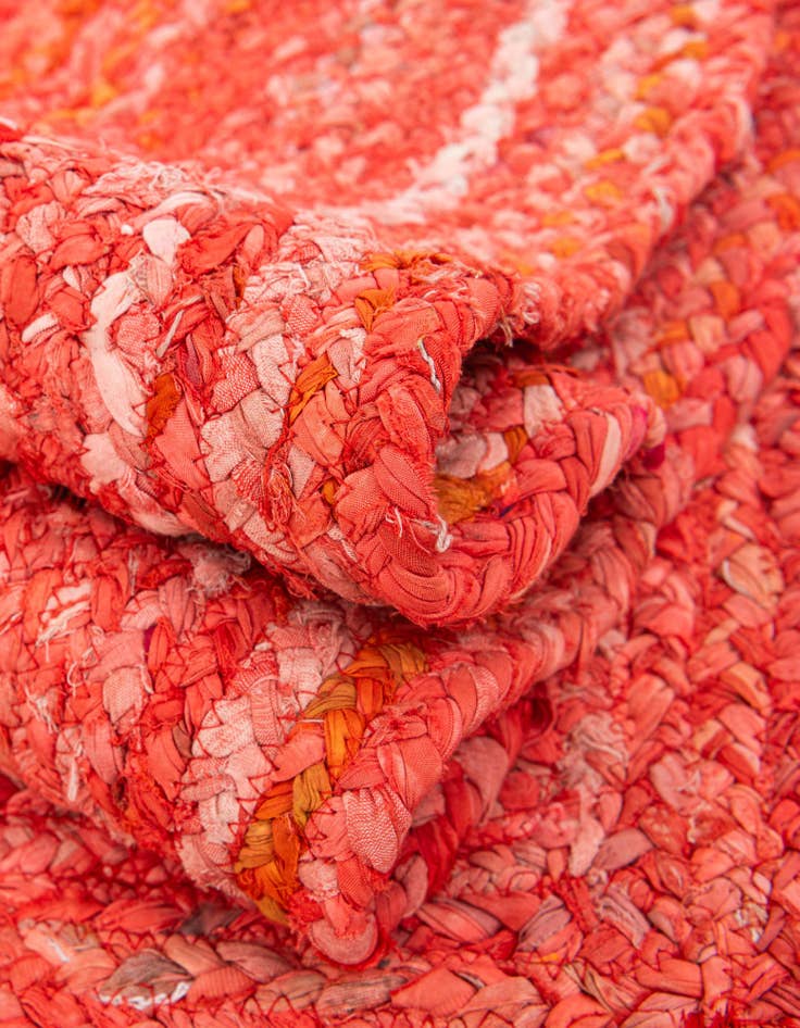 Detail image of  9' x 12' 2  Hand Braided Chindi Rug