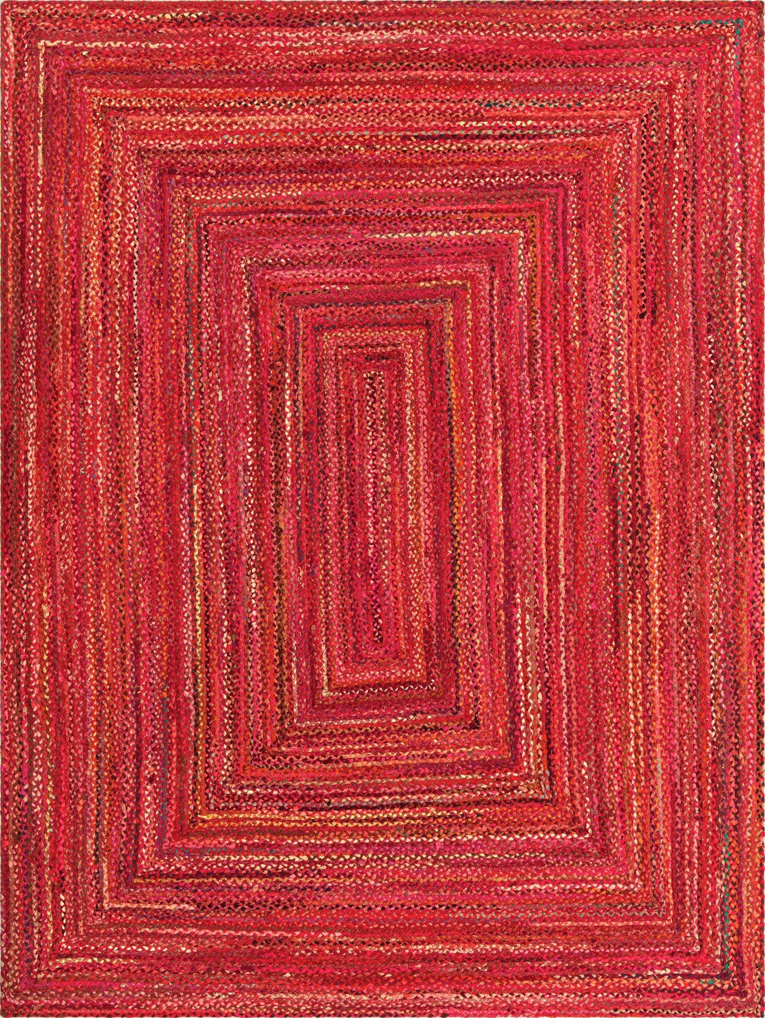  9' x 12' 2  Hand Braided Chindi Rug