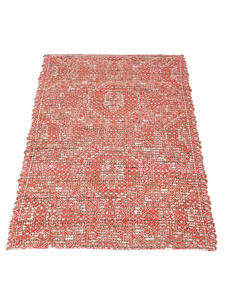 Detail image of  2' 1 x 3'  Hand Woven Chenille Jute Rug