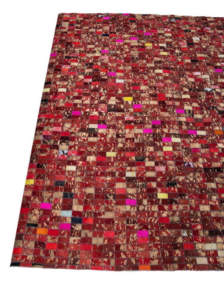 Detail image of  5' x 7' 10 Cowhide Leather Rug