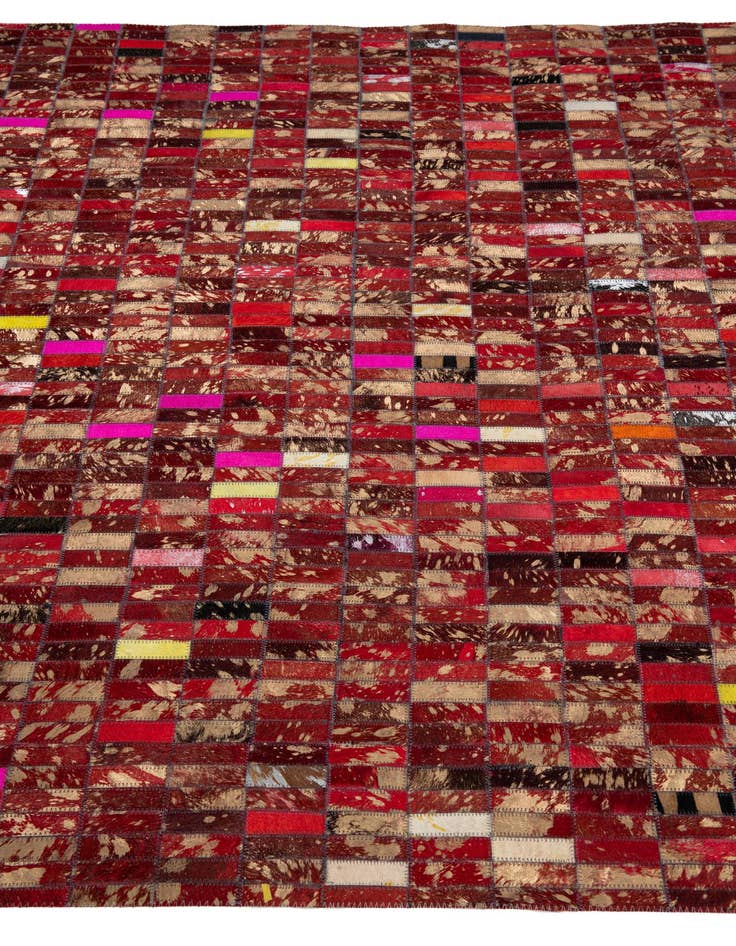 Detail image of  5' x 7' 10 Cowhide Leather Rug