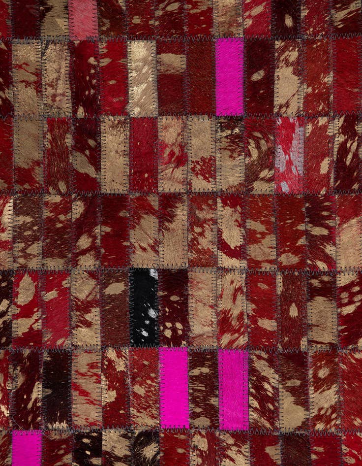 Detail image of  5' x 7' 10 Cowhide Leather Rug