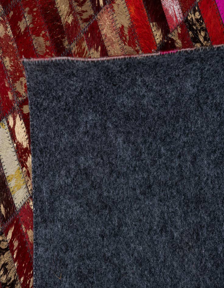 Detail image of  5' x 7' 10 Cowhide Leather Rug