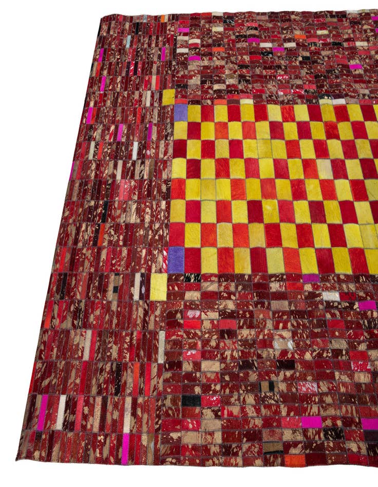 Detail image of  5' 1 x 8' Cowhide Leather Rug