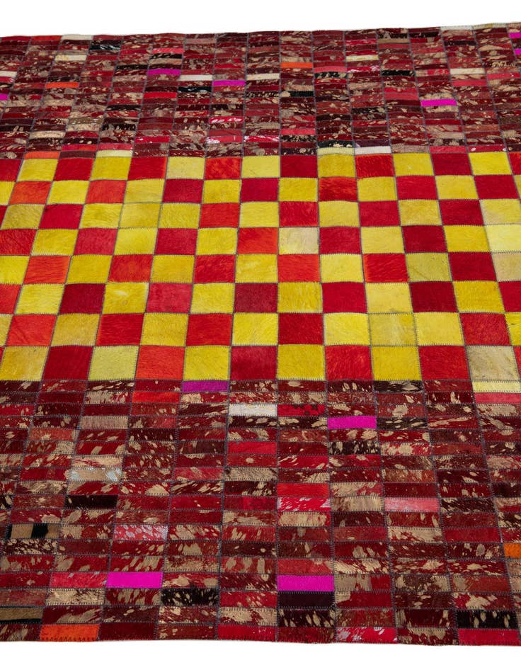 Detail image of  5' 1 x 8' Cowhide Leather Rug