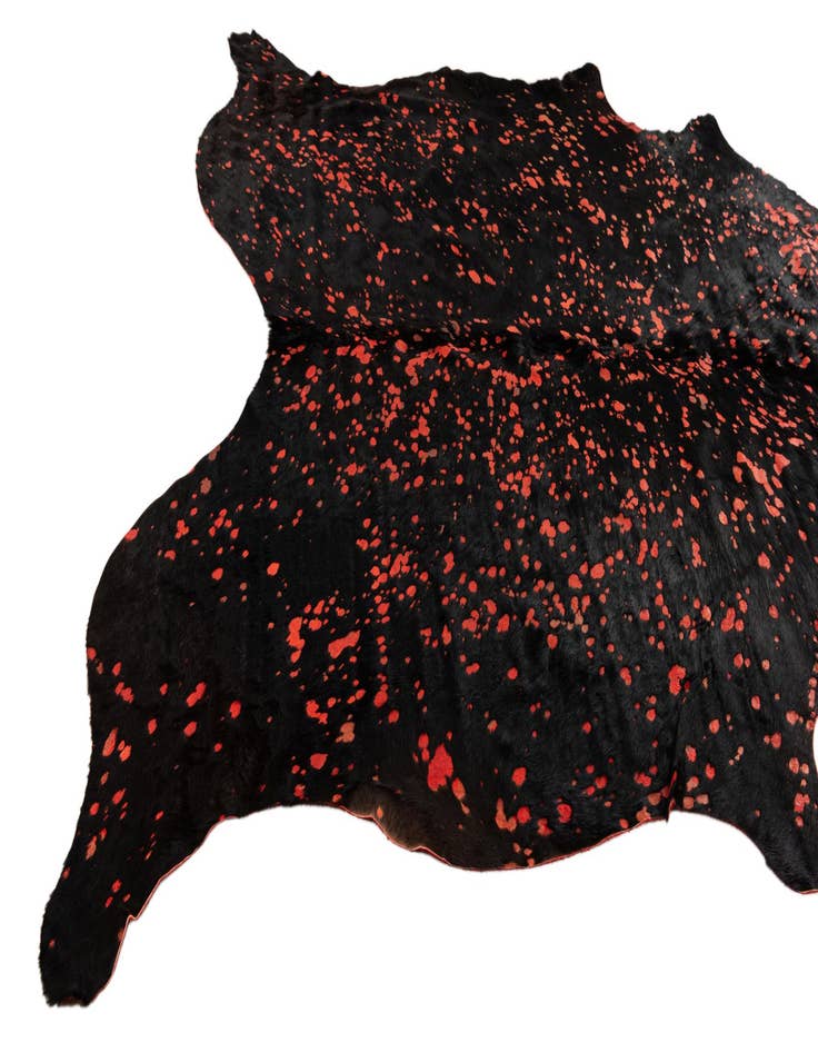 Detail image of  6' 3 x 7' Cowhide Leather Rug