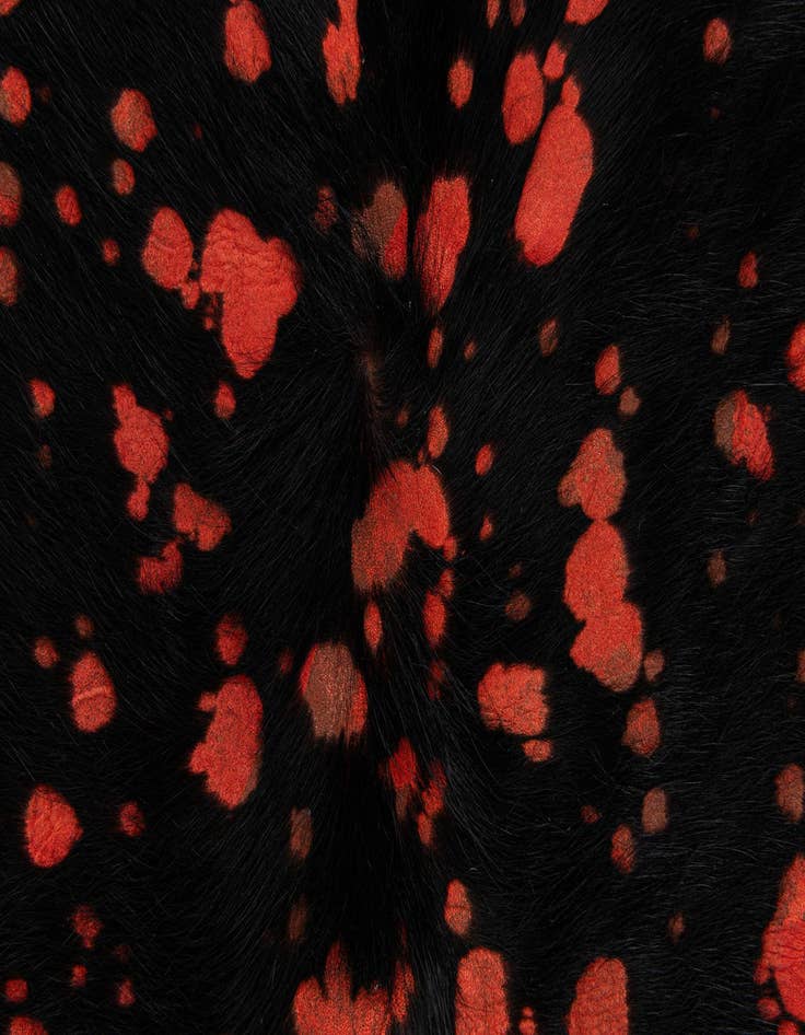 Detail image of  6' 3 x 7' Cowhide Leather Rug