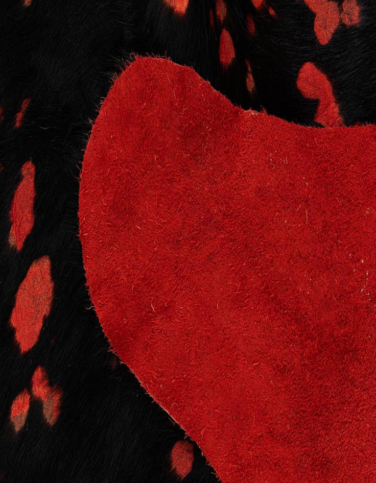 Detail image of  6' 3 x 7' Cowhide Leather Rug