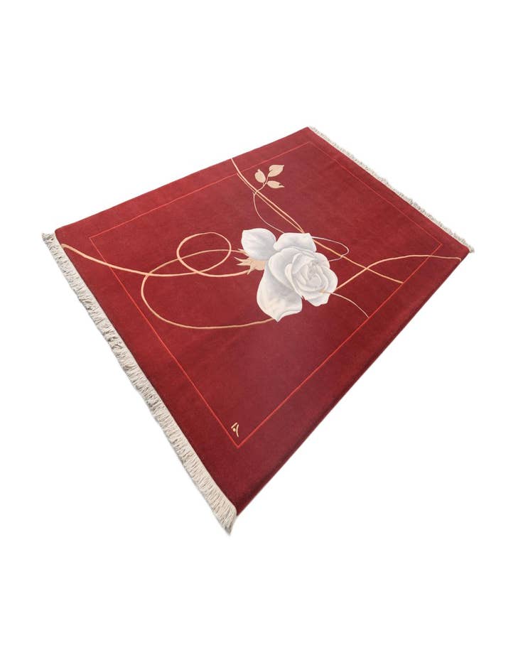 Detail image of  6' 8 x 9' 11  Hand Knotted Darya Wool Rug