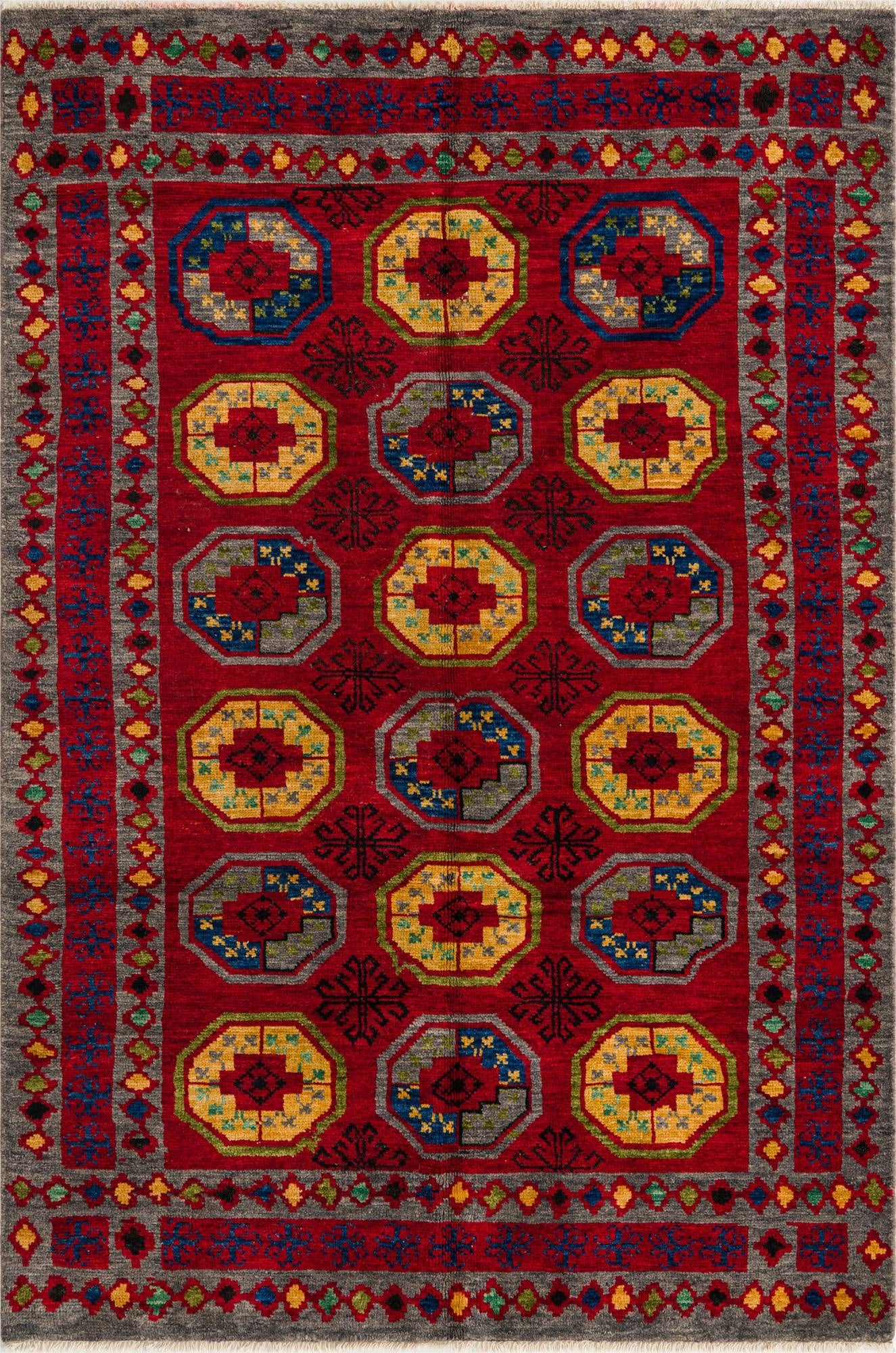  5' 6 x 8' 3  Hand Knotted Darya Wool Rug