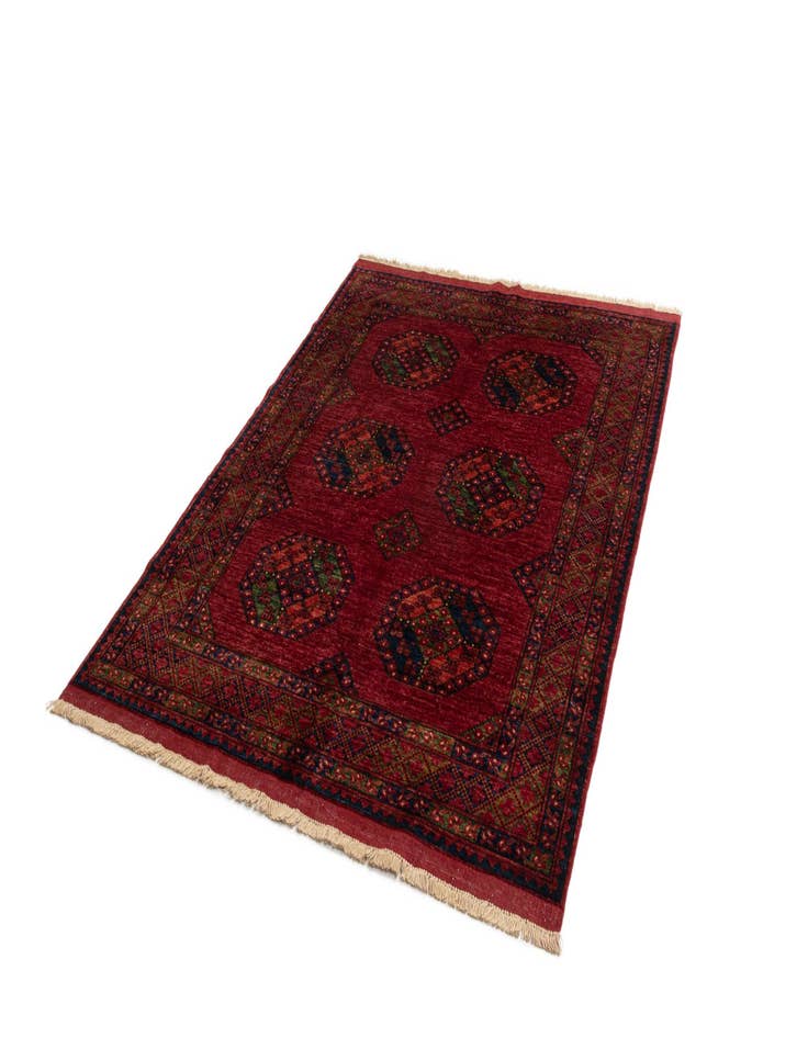 Detail image of  5' 1 x 6' 7 Ersari Afghan Wool Rug