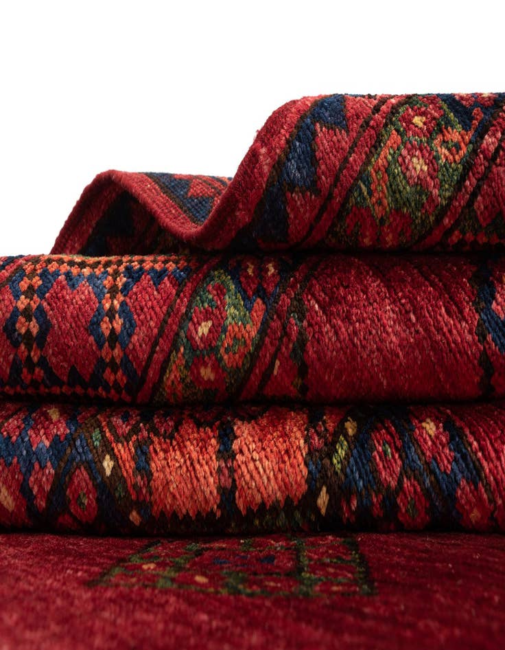 Detail image of  5' 1 x 6' 7 Ersari Afghan Wool Rug