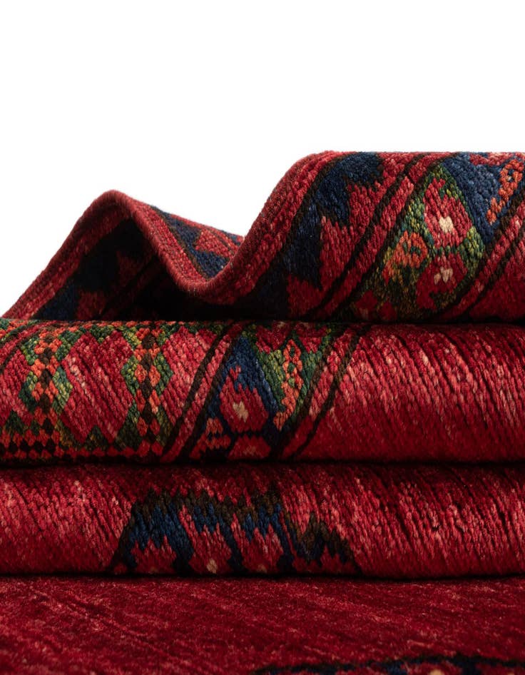 Detail image of  5' 10 x 8' Ersari Afghan Wool Rug