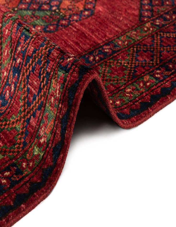 Detail image of  5' 10 x 8' Ersari Afghan Wool Rug