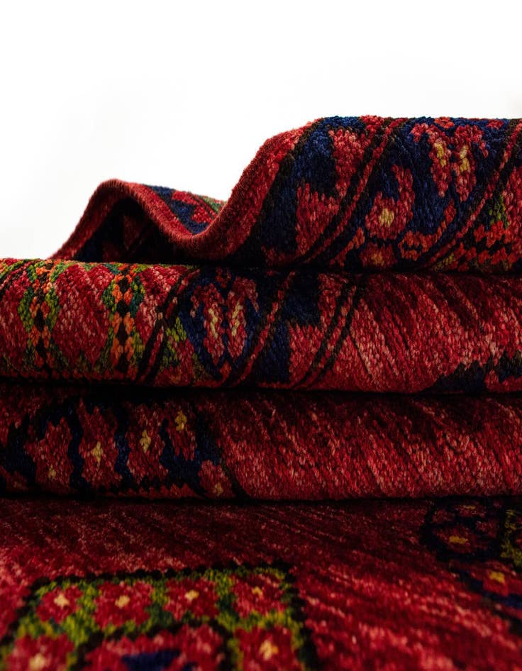 Detail image of  6' 10 x 9' 11 Ersari Afghan Wool Rug