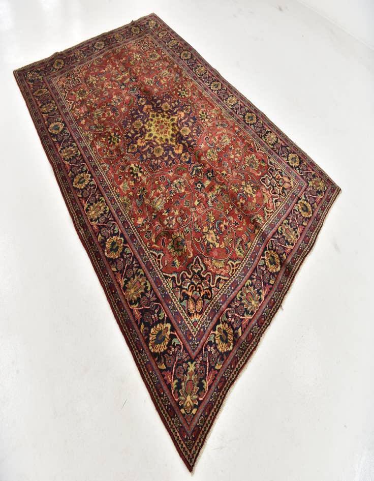 Detail image of  6' 9 x 9' 10  Hand Knotted Farahan Persian Wool Rug