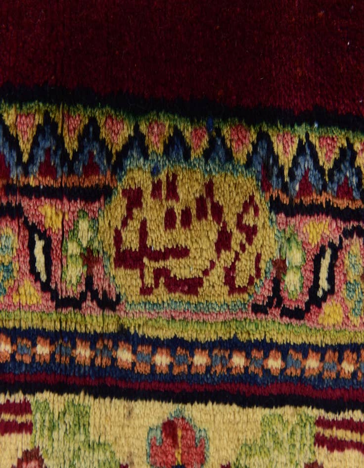 Detail image of  9' 10 x 13'  Hand Knotted Farahan Persian Wool Rug