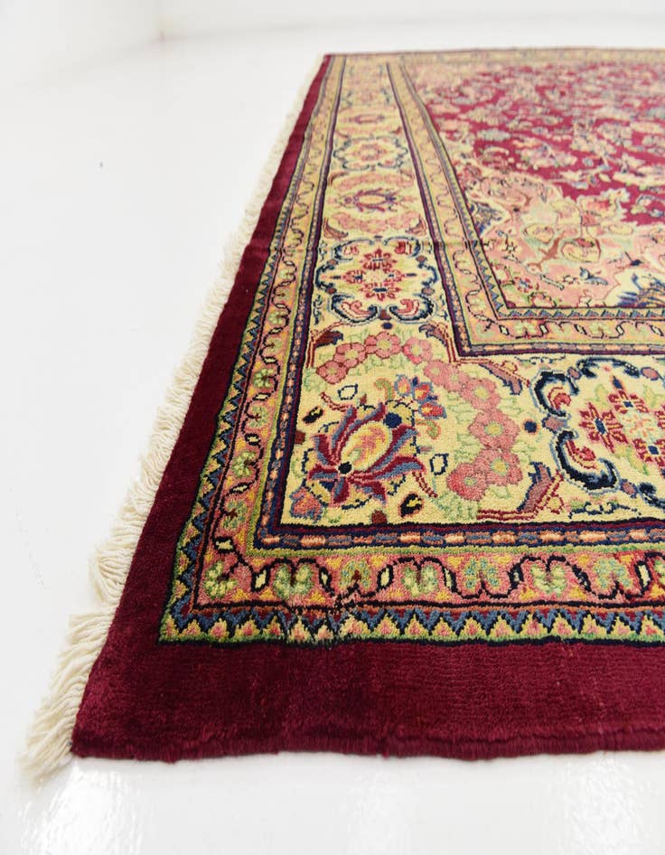 Detail image of  9' 10 x 13'  Hand Knotted Farahan Persian Wool Rug