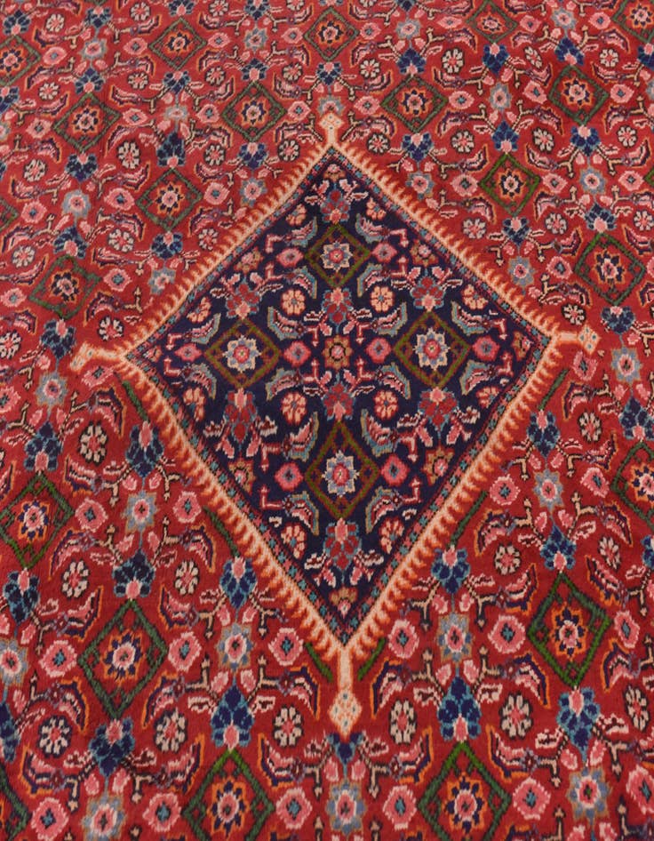 Detail image of  9' 8 x 13'  Hand Knotted Farahan Persian Wool Rug