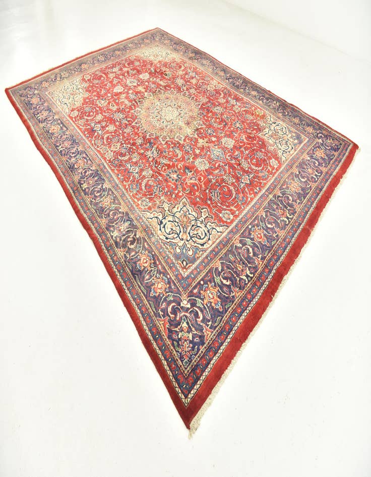 Detail image of  10' x 13' 5  Hand Knotted Farahan Persian Wool Rug