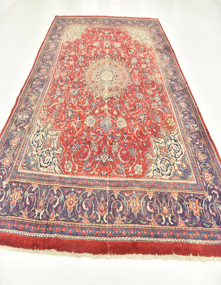 Detail image of  10' x 13' 5  Hand Knotted Farahan Persian Wool Rug