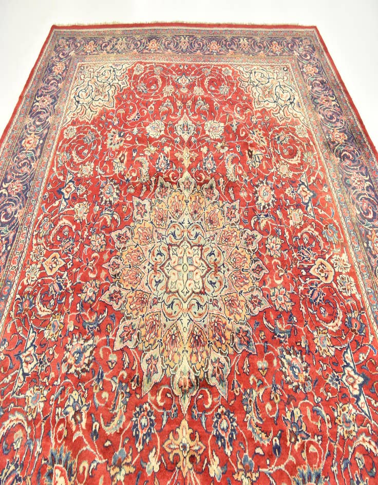 Detail image of  10' x 13' 5  Hand Knotted Farahan Persian Wool Rug