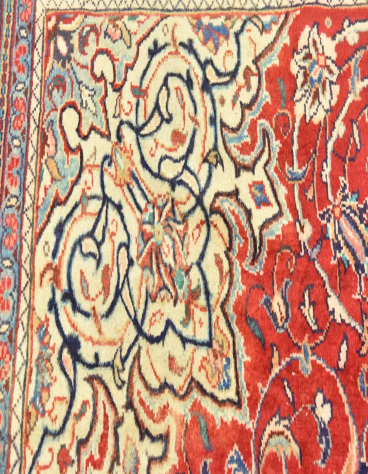 Detail image of  10' x 13' 5  Hand Knotted Farahan Persian Wool Rug