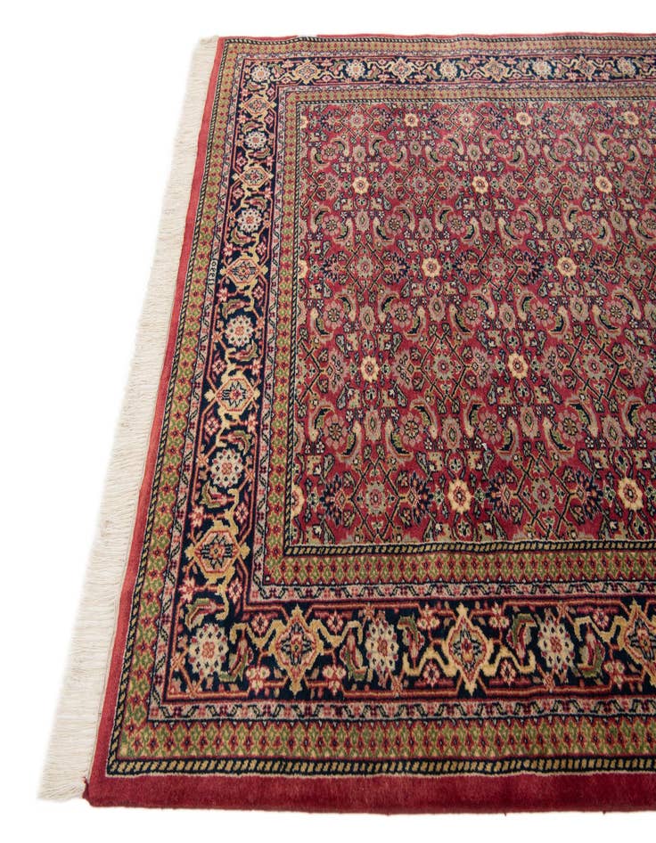 Detail image of  5' 4 x 9' 10  Hand Knotted Farahan Wool Rug